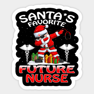 Santas Favorite Future Nurse Christmas T Shirt Sticker